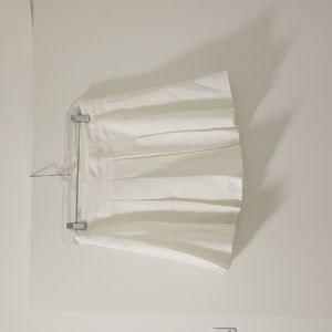 White Pleated Skirt